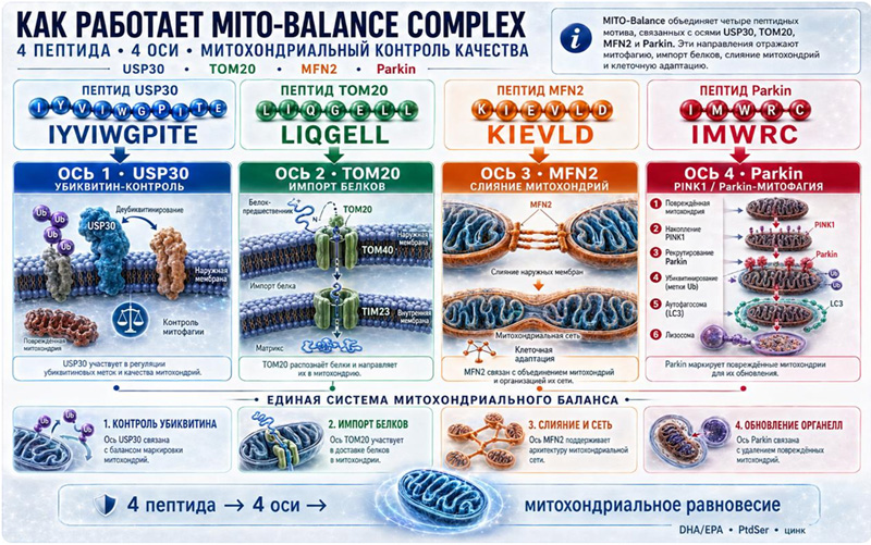 Как работает Mito-Balance - функциональный пептидный комплекс для поддержки митохондрий