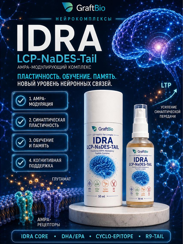 IDRA - функциональный пептидный комплекс для поддержки когнитивной функции, 50 мл