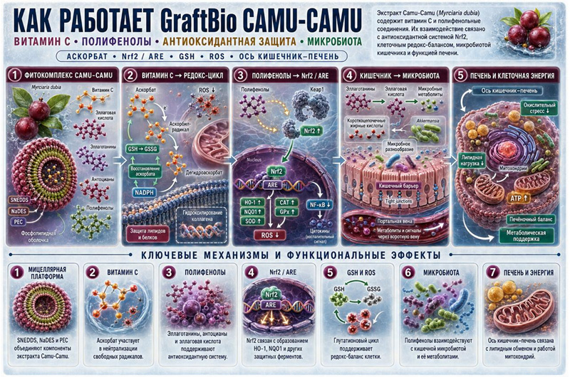 как работает Camu-Camu - функциональный мицеллярный антиоксидантный комплекс