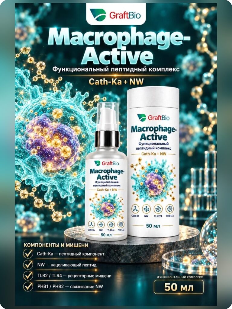 GraftBio Macrophage-Active: флакон и упаковка, 50 мл